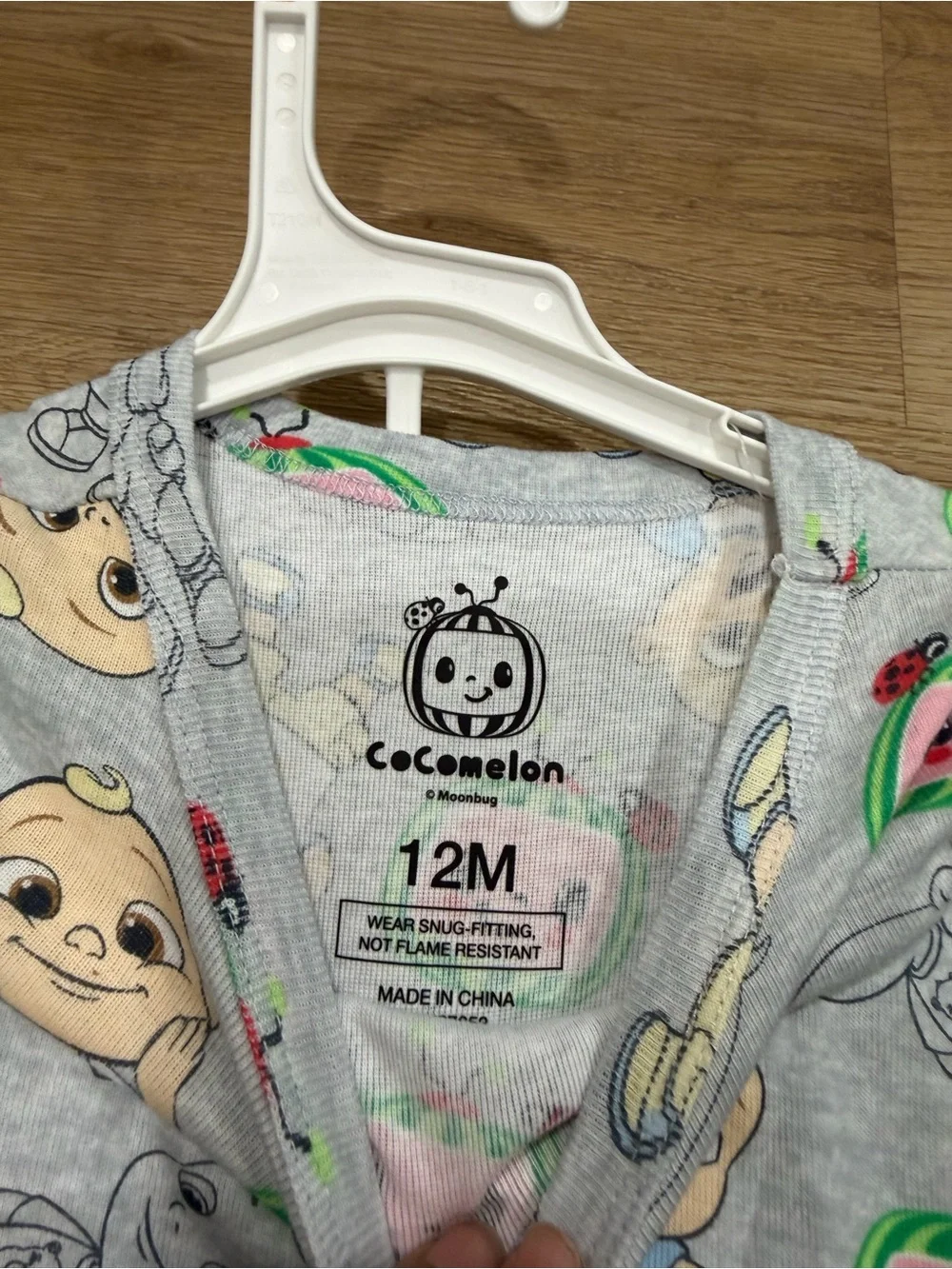 Cocomelon Gray & Mint Baby Pajama Set